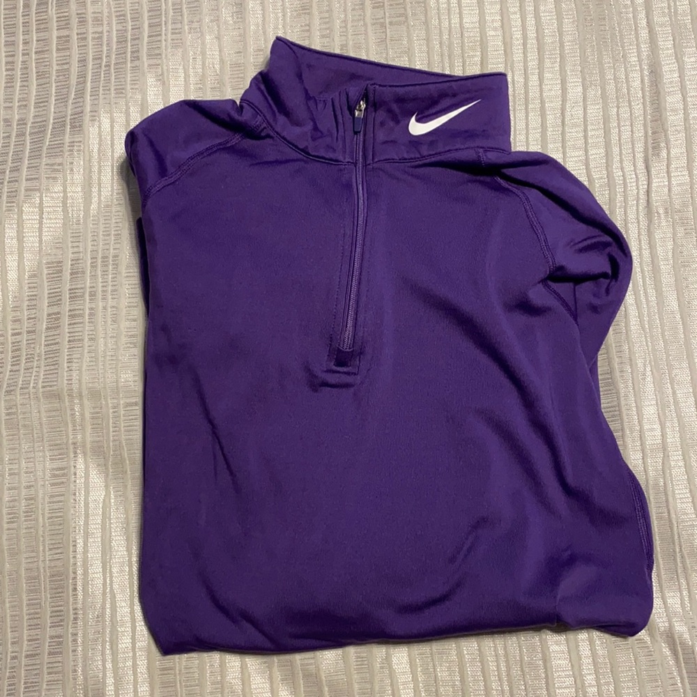 Purple Nike Therma Fit Pullover Quarter Zip - Large